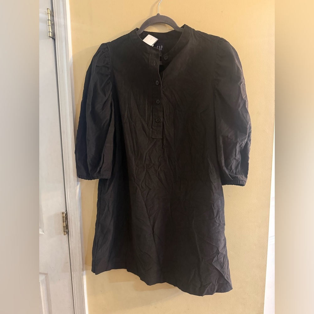GAP Brown Corduroy Puff Sleeve Dress, small